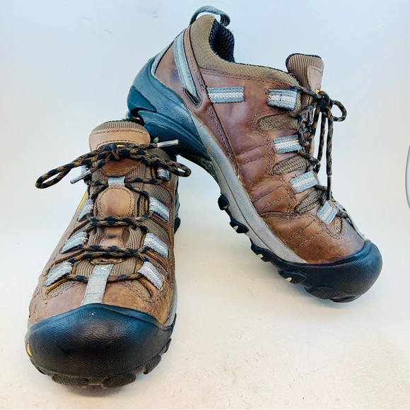 Keen Other - KEEN Men's Brown Leather Lace Up Detroit Low Steel Toe ESD Work Shoes 8 EU 40.5
